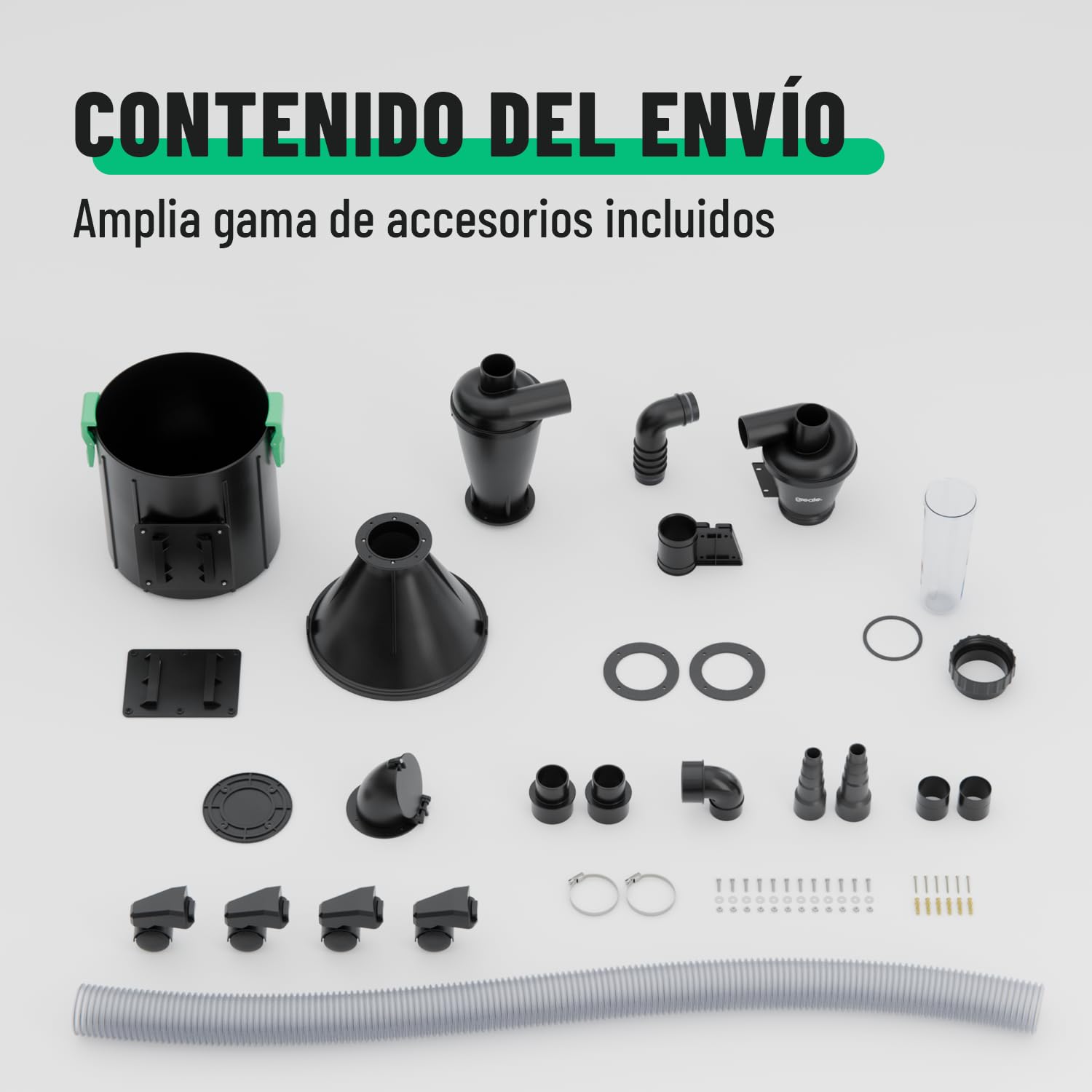 greate separatore ciclonico de 2 etapas con depósito de 17 L - ciclone separatore para Taller, móvil o Fija - ciclone separatore per Legno - Dust Commander - Aspiratore Ciclonico