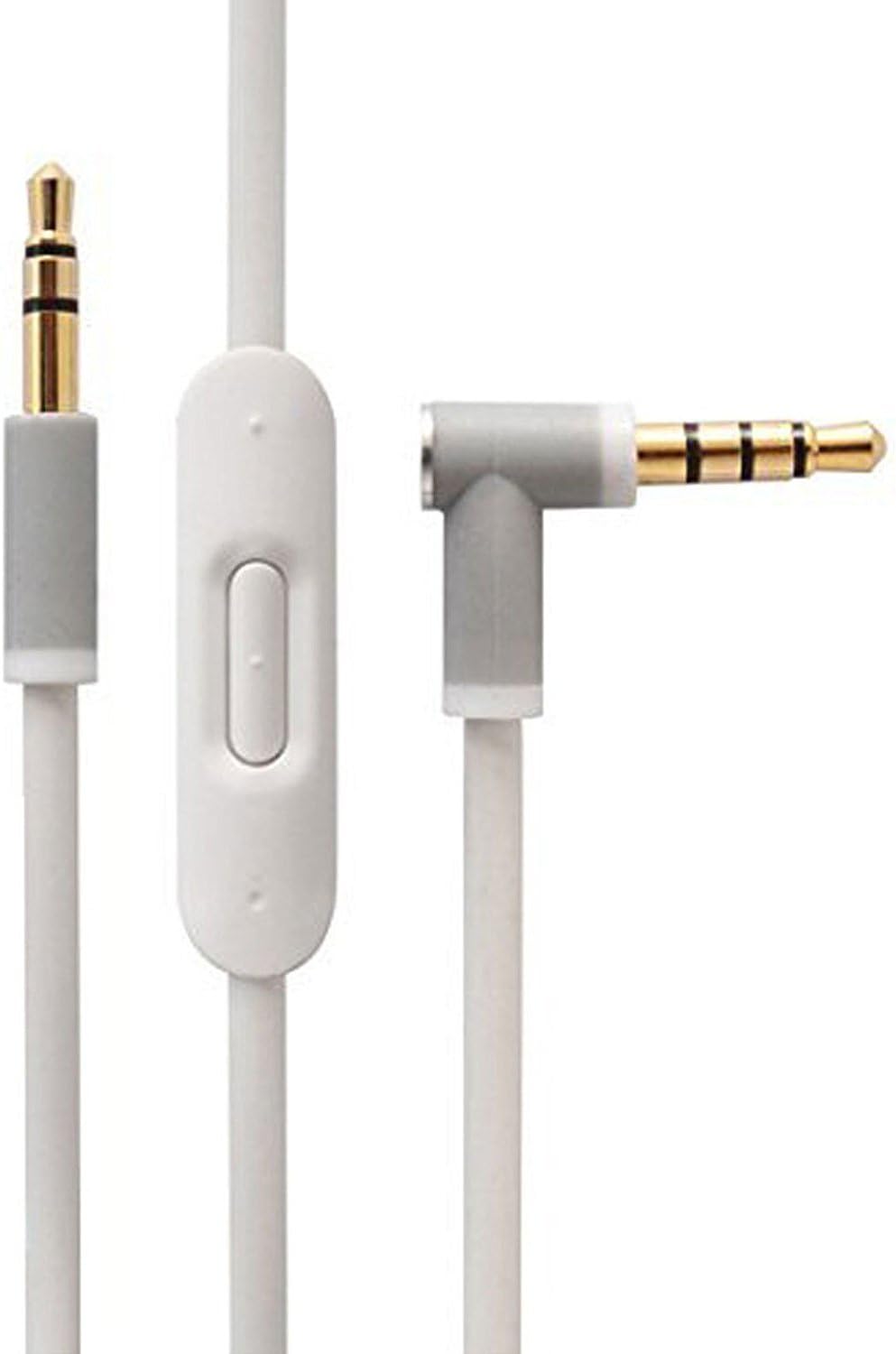 Replacement Audio Cable Cord Wire with in-line Microphone and Control for Beats by Dr Dre Headphones Solo/Studio/Pro/Detox/Wireless/Mixr/Executive/Pill(White)