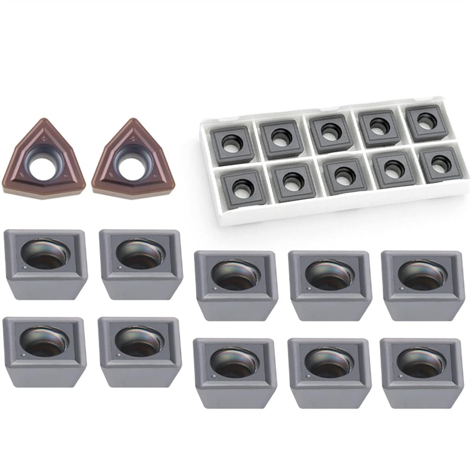 BAWHO Drill Bit Carbide Insert U Drilling Indexable Drill Insert for Metal Turning Insert 10Pcs (Color : SPGT07T308)