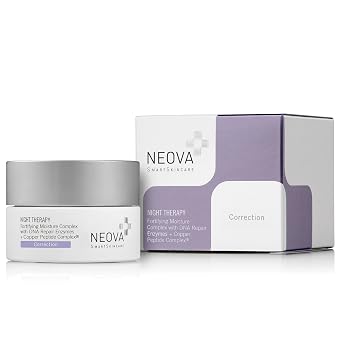 NEOVA SmartSkincare Night Therapy Moisturizer with fortifying nutrition, DNA Repair and Copper Tripeptide for overnight recovery.