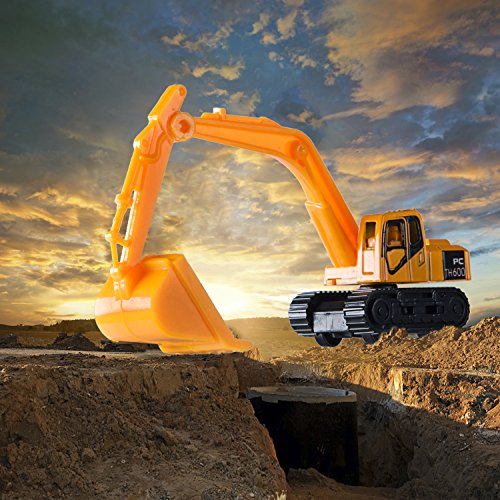 image for Elongdi Die-Cast Construction Toys Set, Excavator Toy Vehicles, Dump T