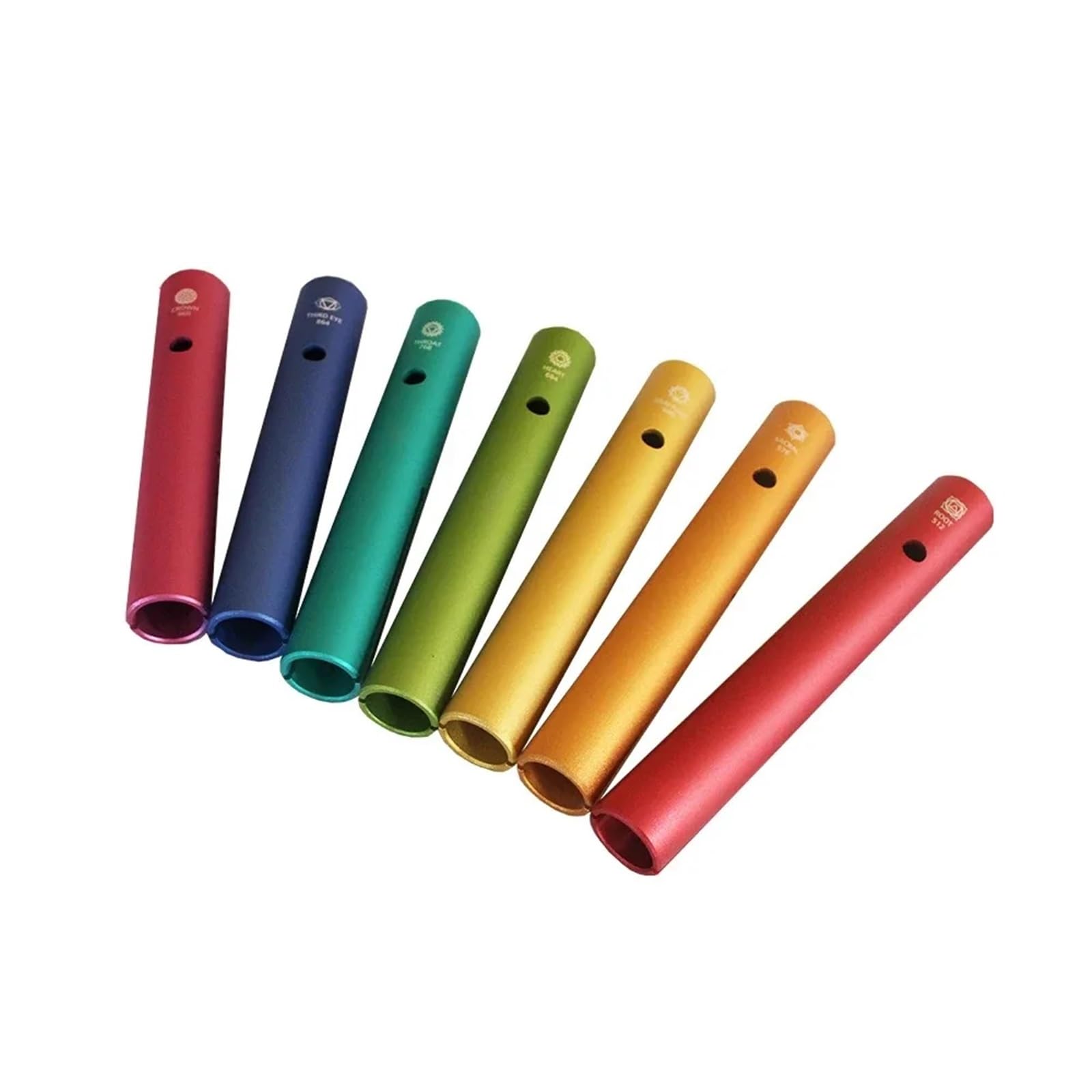 Conjunto de Pedales Wah Wah Tubos de metal Wah, juego completo 7 chakras, afinación 512-960 Hz, instrumento meditación y sanación sonora percusión(640HZ)