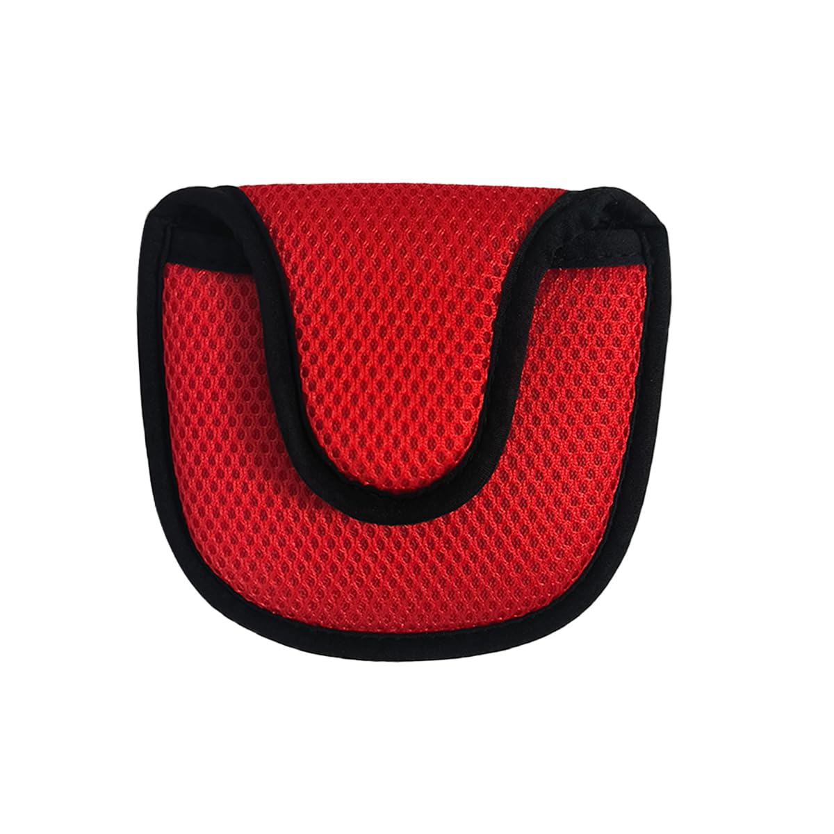 Scott Edward 1/3Pcs Long Neck Mesh Golf Club Headcovers Set Golf Club Head Covers for Driver Fairway Hybrids Woods Putter(Putter Red)