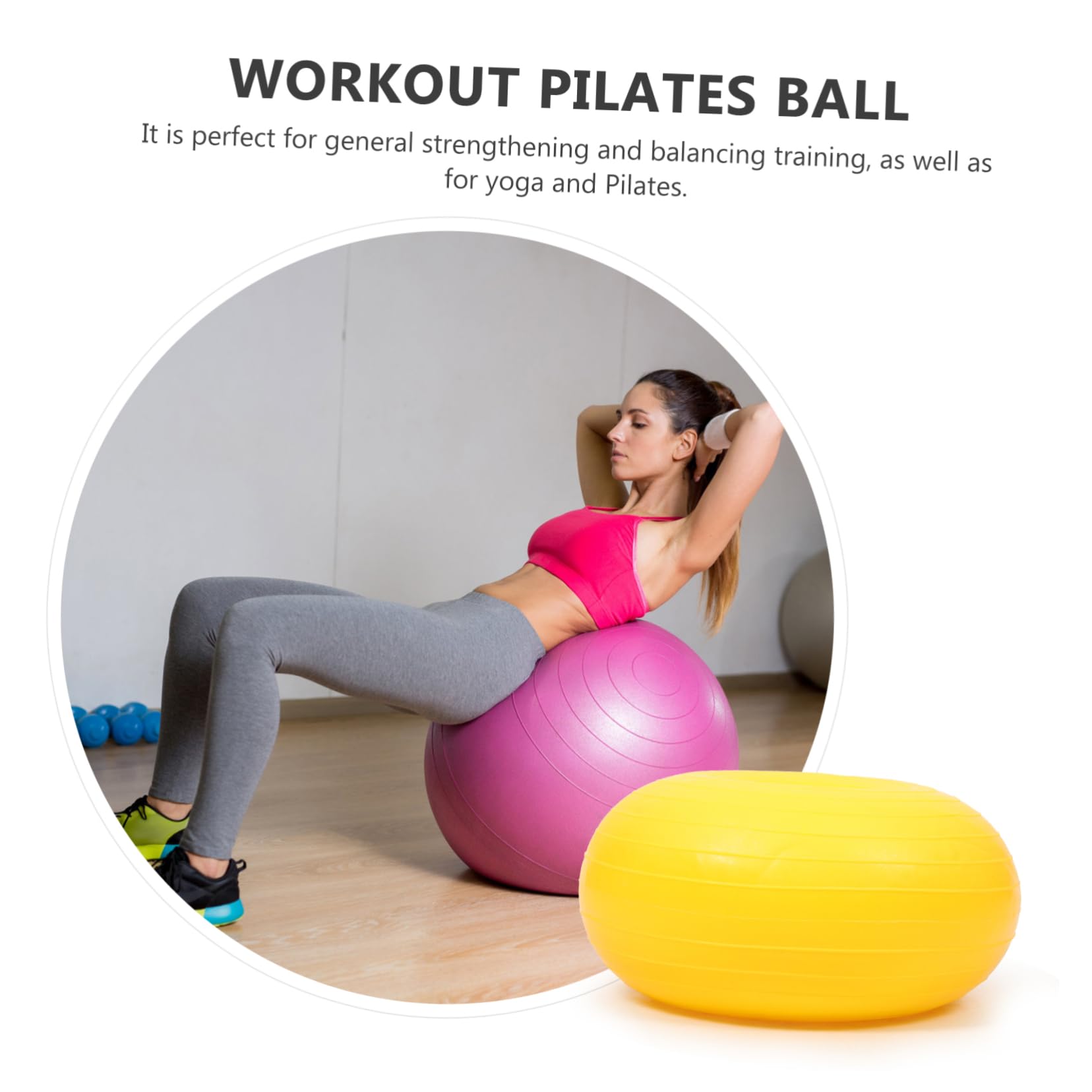 Toddmomy Pelota De Yoga Pelota De Pilates Reutilizable Pequeña para Ejercicios De Core Entrenamiento Casa