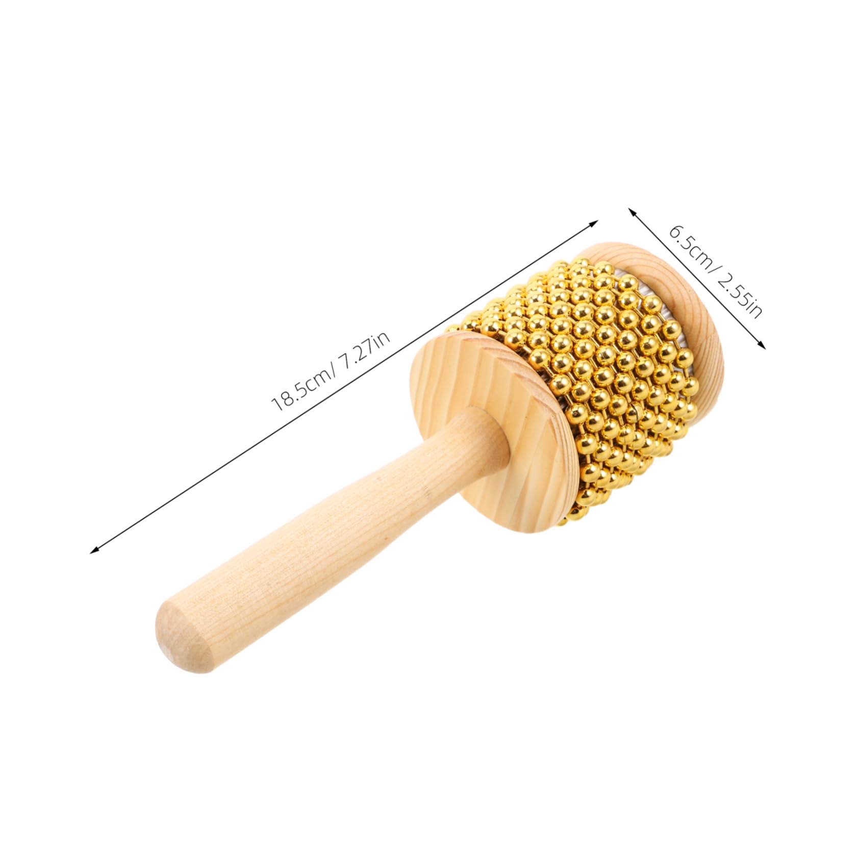 HEMOTON Beginner-friendly Metal Wooden Shaker Wooden Cabasa Instrument for School Performances
