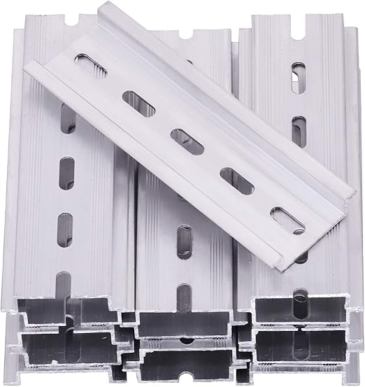 Keadic 15Pcs DIN Rail Slotted Aluminum, 4 Inches Long 35mm Wide 7.5mm High