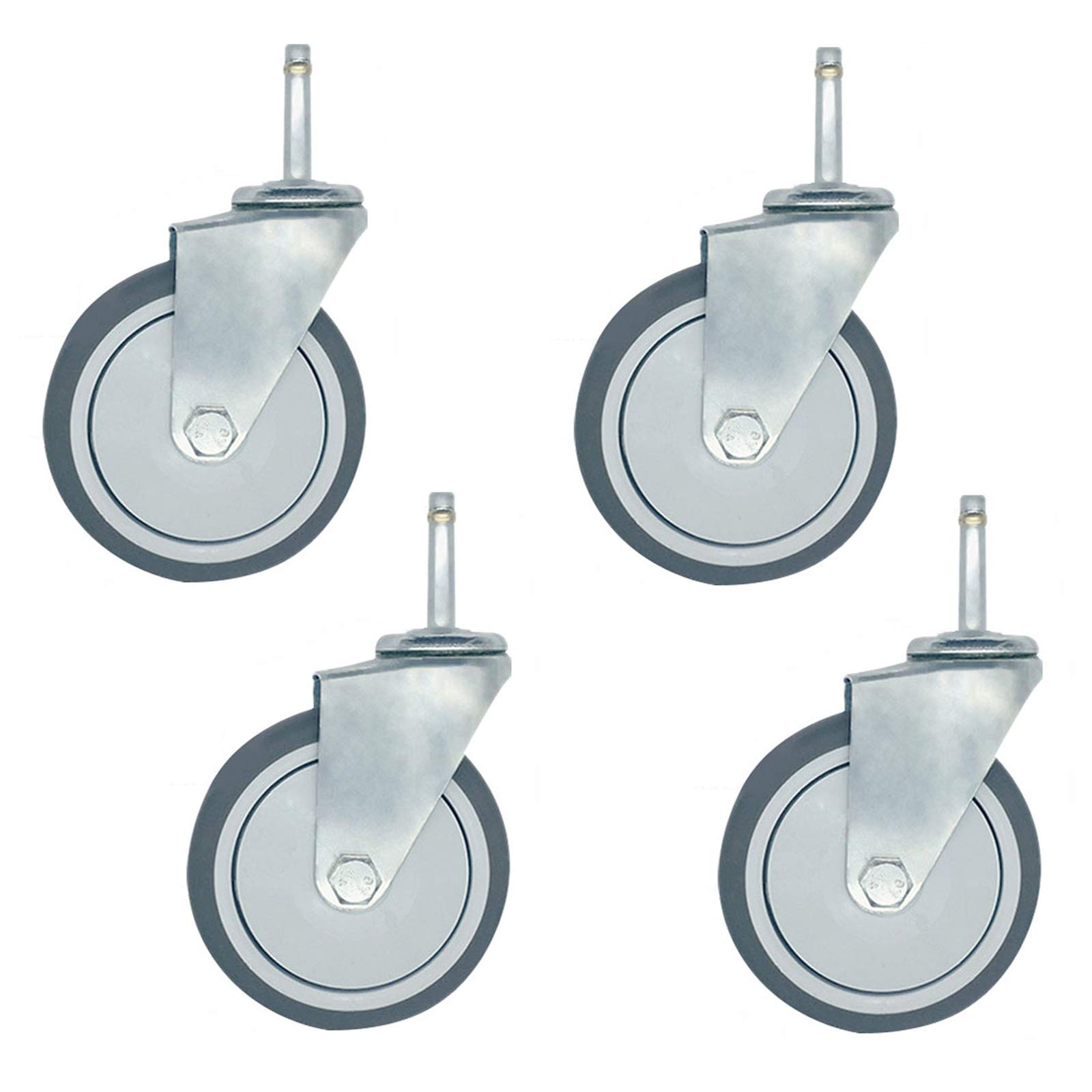 GBRJUYF 4-Inch Heavy-Duty Swivel Casters 100mm Industrial Replacement Wheels for Furniture & Carts Universal Mobility Rollers - Pack of 4