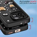 Pikkme Back Cover for iQOO Neo 10 5G | Cute Fun Cartoon 3D Bear Silicone Full Body Protection Bumper Case (Black) gallery image
