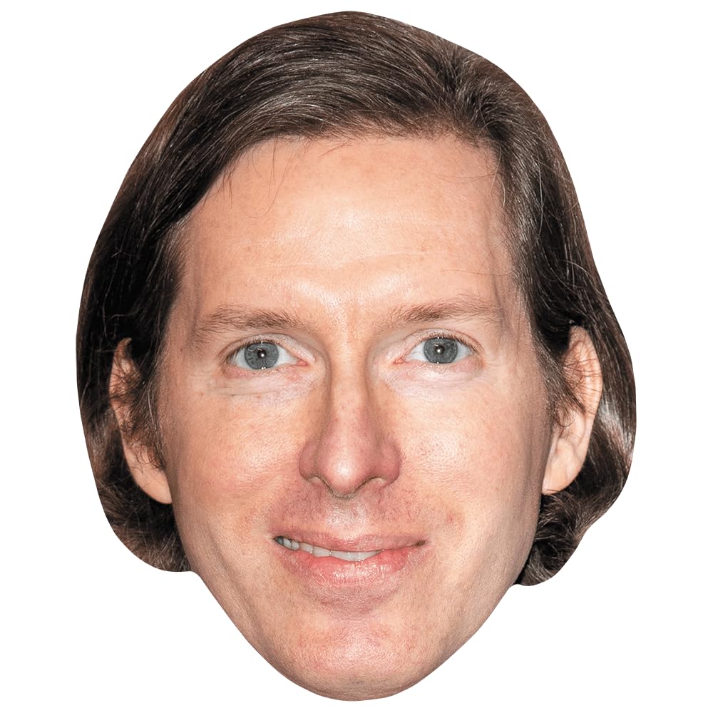 Celebrity Cutouts Lifelike Wes Anderson (Smile) Celebrity Mask, Flat Card Face, Fancy Dress Mask