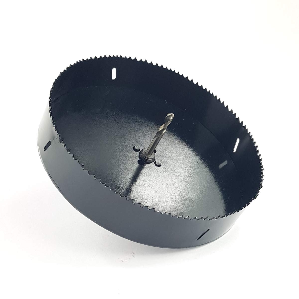 Sierra de corona de 210 mm de diámetro con adaptador hexagonal HSS-Bi-Metall broca de perforación corona de 40 mm para aluminio, madera, hierro fundido, latón, yeso, etc.