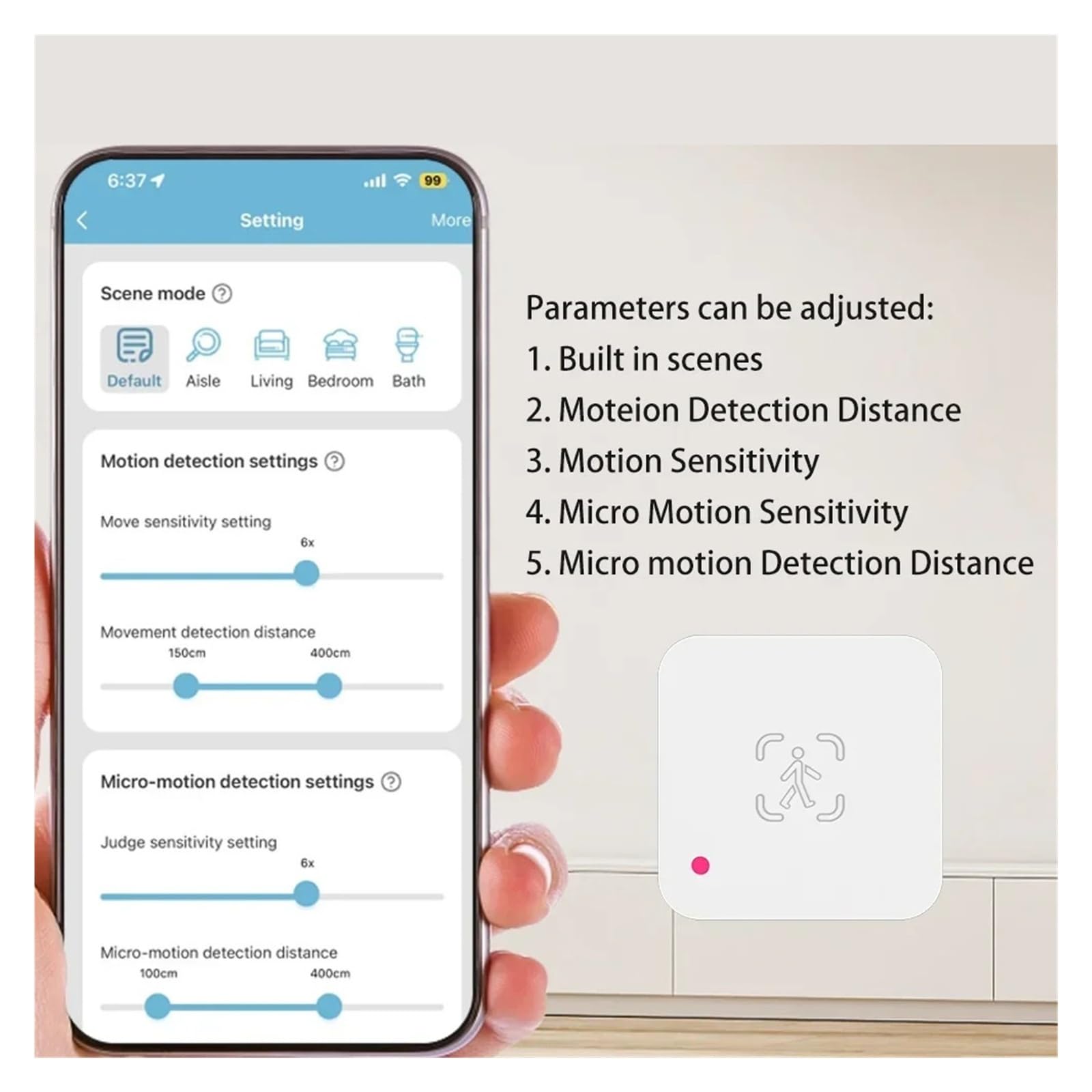 Zigbee-Anwesenheitssensor for Menschen | MmWave-Radar mit Luminanz for das Privatleben ersetzt PIR(Light green)