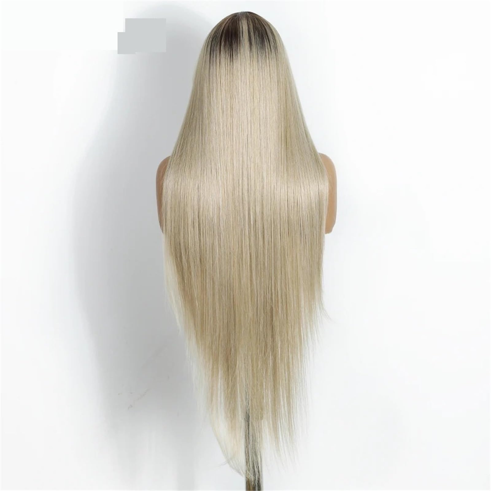 Kobiety Peruka syntetyczna żaroodporna z grzywką Długie proste peruki w kolorze ombre blond Impreza