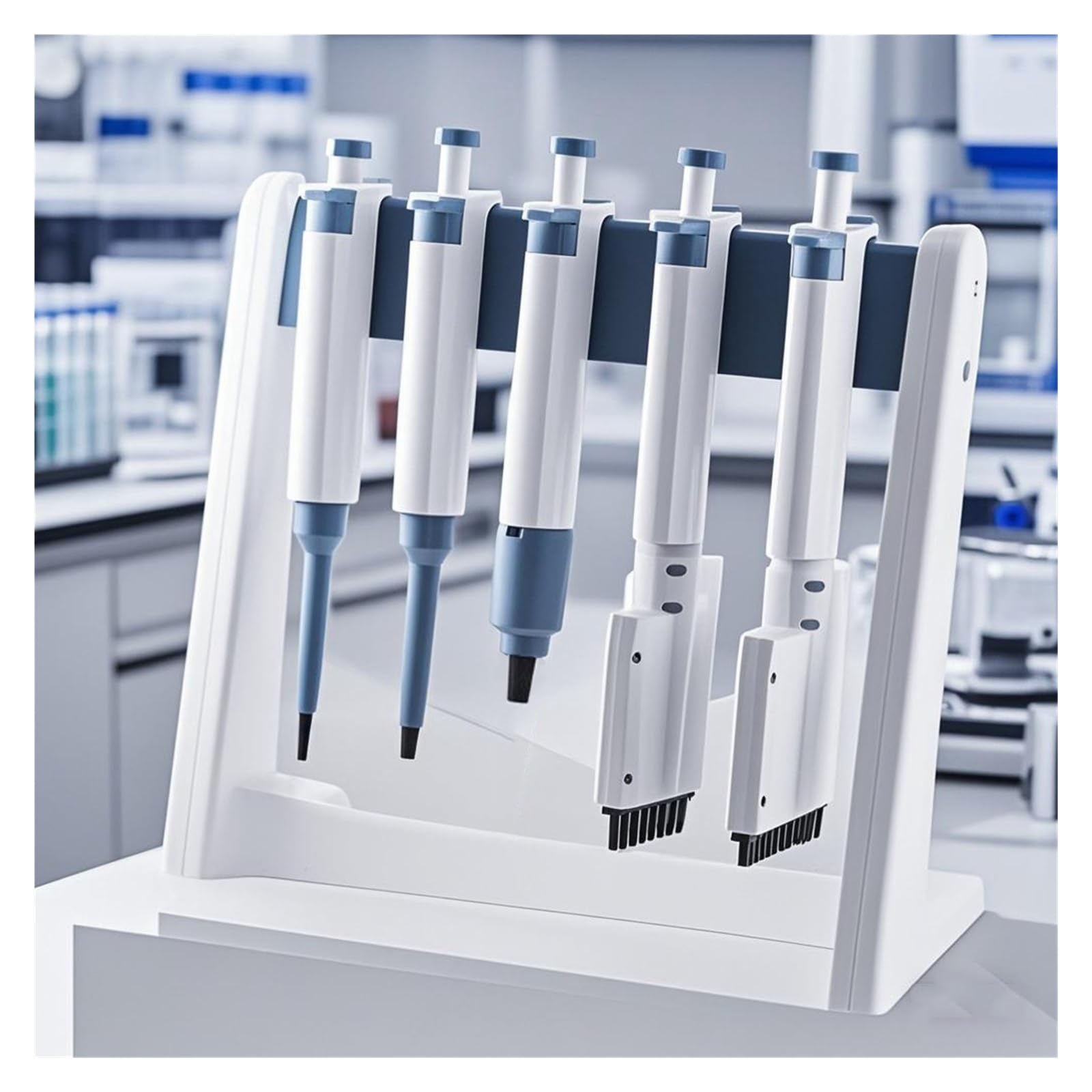 Pipeta, Pipeta de laboratorio Pistola Laboratorio Pipeta monocanal Digital Ajustable(10-100μl)