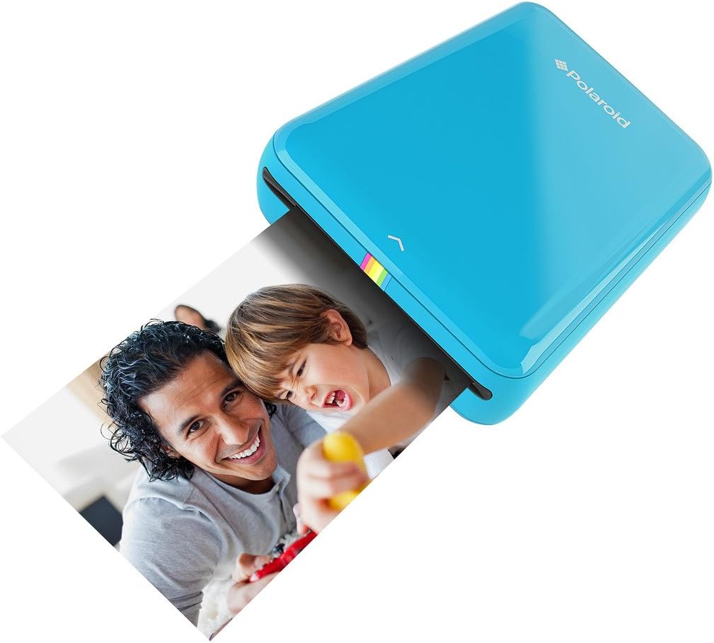 Zink Polaroid ZIP Wireless Mobile Photo Mini Printer (Blue) Compatible w/ iOS & Android, NFC & Bluetooth Devices