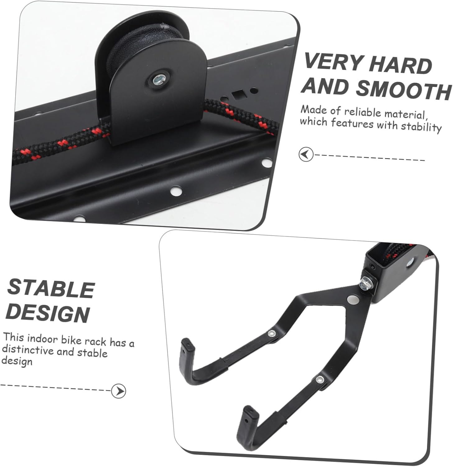 Angoily Heavy Duty Bicycle Rack Ceiling Mount Bike Hoist Pulley System Indoor Bike Storage Hanger for Garage and Apartment Use Random Color