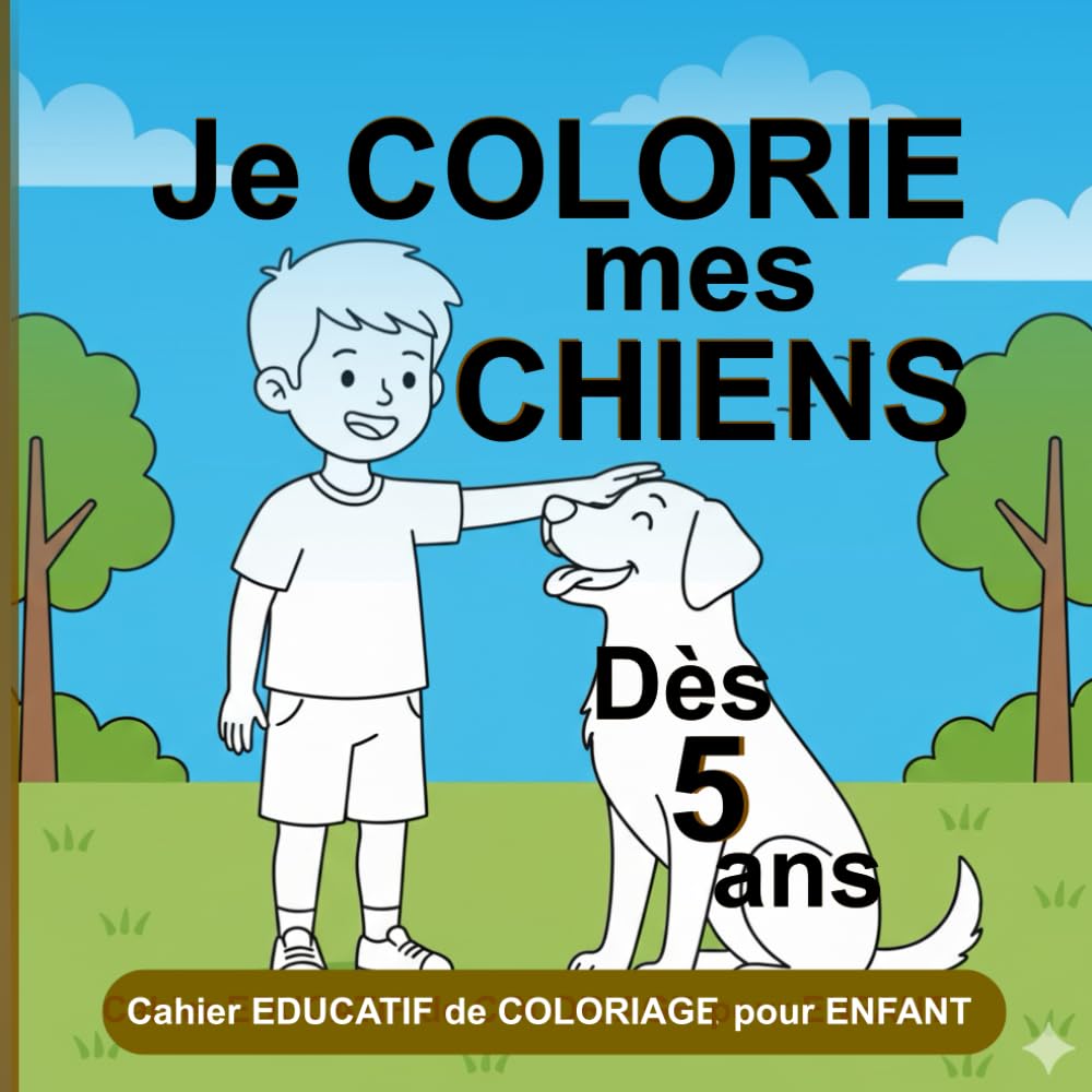 Je COLORIE mes CHIENS: Cahier EDUCATIF de COLORIAGE pour ENFANT