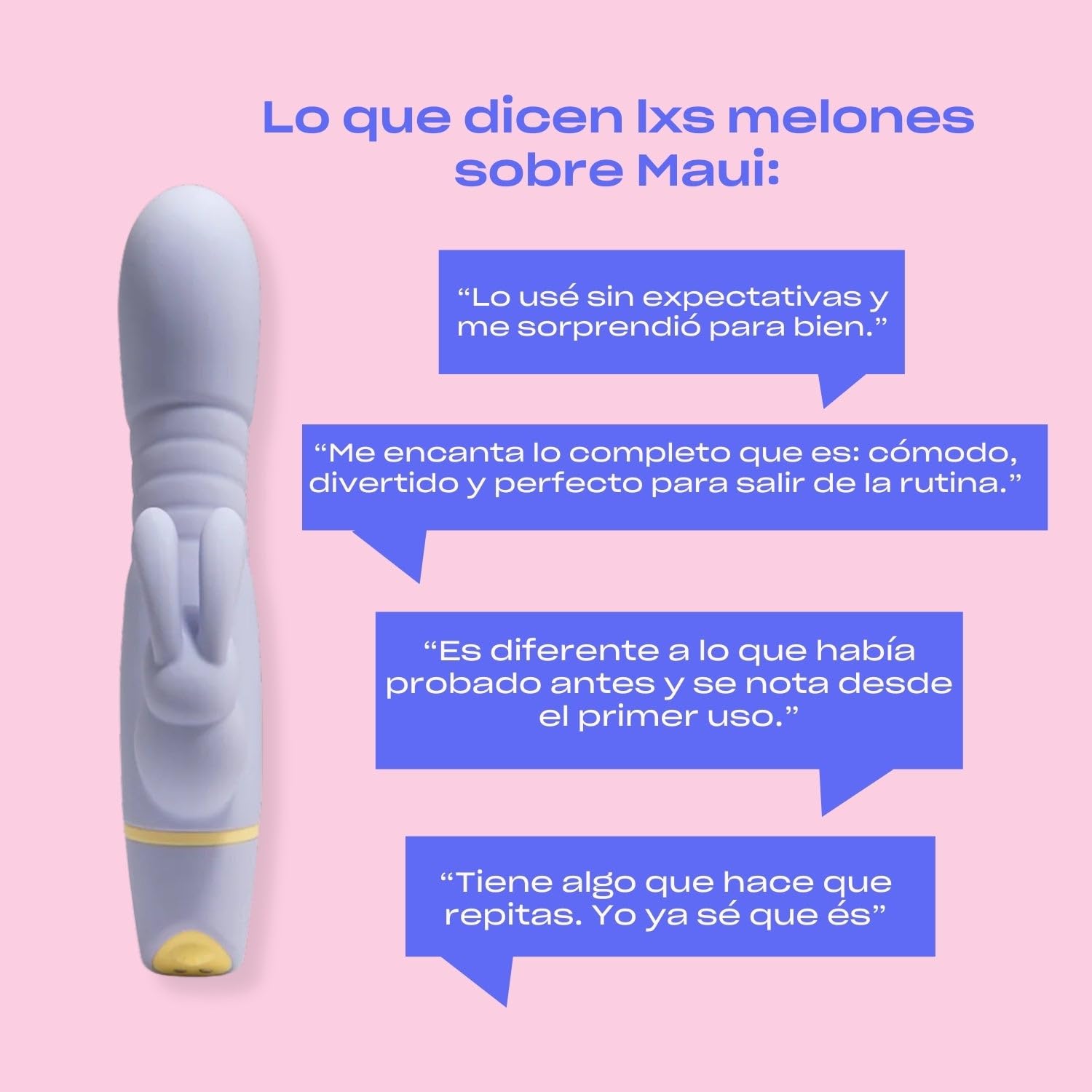 Platanomelón - Vibrador conejito para Mujer con movimiento percutor y 5 modos de vibración, recargable - Maui