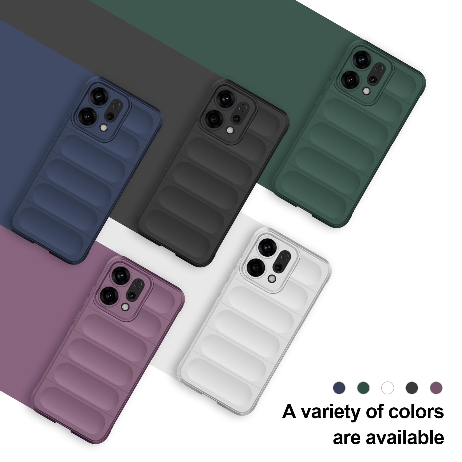 BonYonka Funda para OPPO Reno 14 5G, Case de Silicona Resistente a Golpes y Arañazos, Forro de Microfibra Suave, Funda Integral con Protección para La Cámara, Verde — view 9