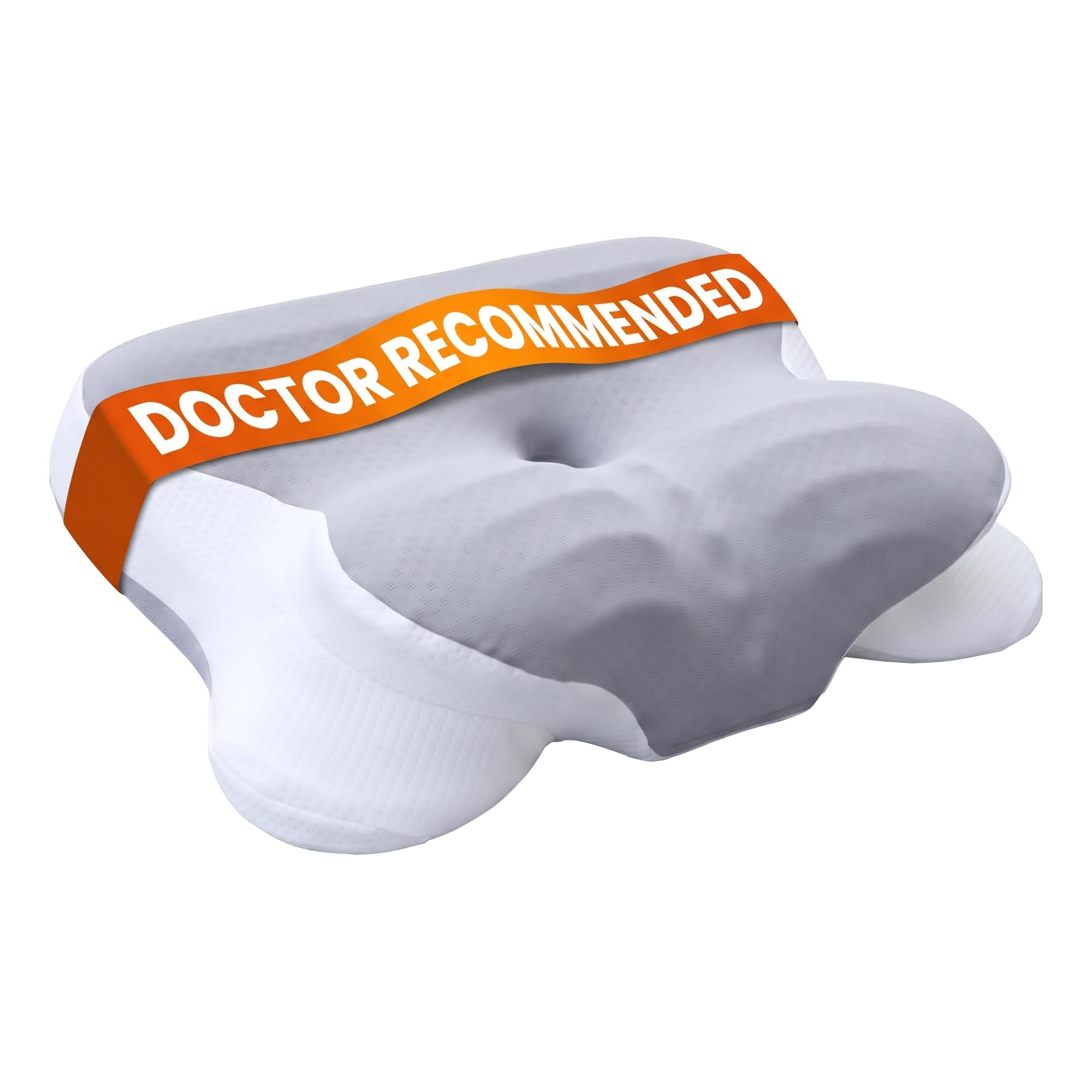 Cooling Memory Foam Cervical Pillow for Neck Pain Relief, Ergonomic Contour Bed Pillow with Ice Silk Cooling Cover, Orthopedic Neck Support Pillow for Side Back & Stomach Sleepers, Pressure Relief