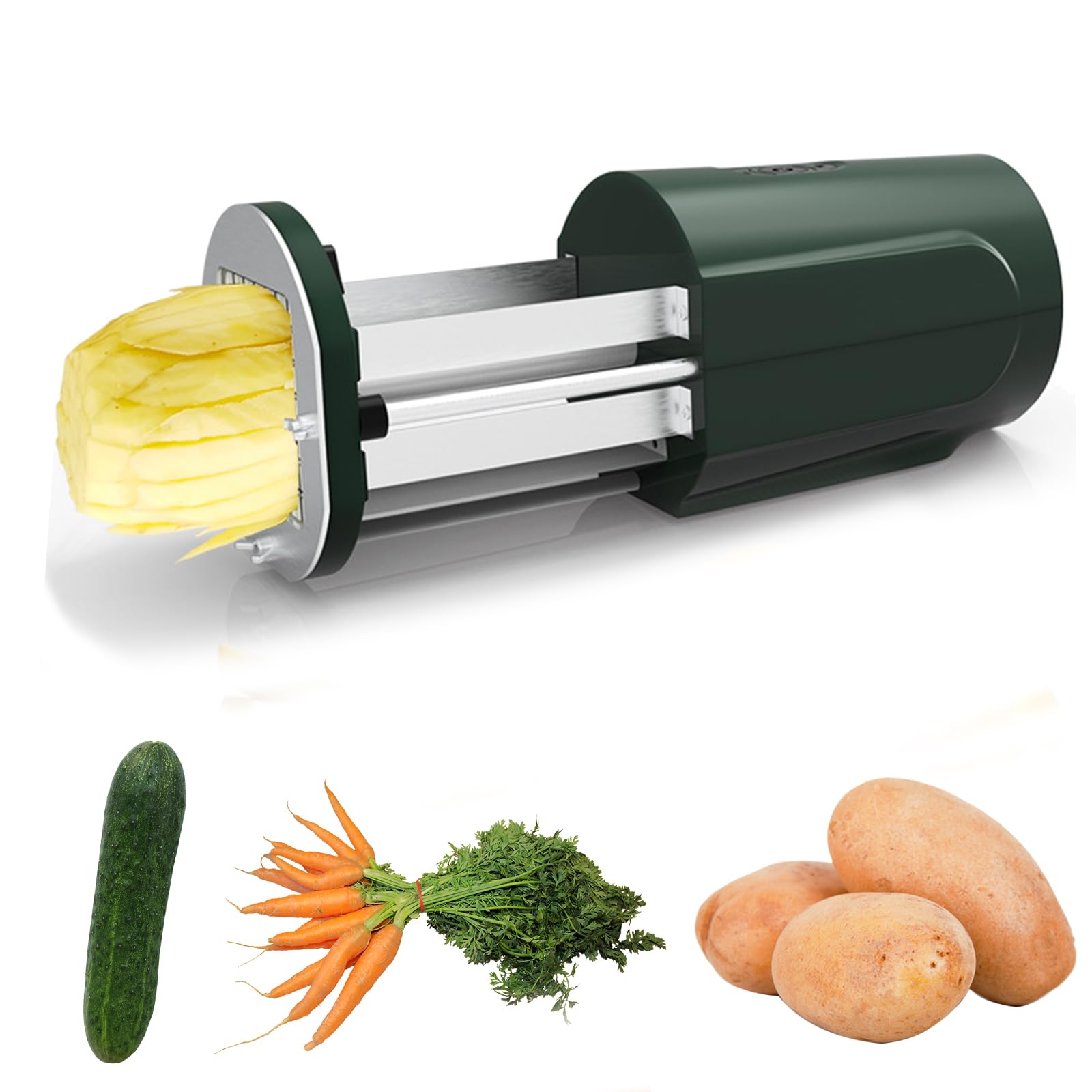 Coupe Frites Électrique, Coupe Frite Professionnel Coupe Pommes De Terre, Coupe Pommes De Terre Coupe Légumes Avec Lame De 9x9 mm Et 12 X 12 mm, Coupe Légumes Multifonctionnel Mandoline Cuisine
