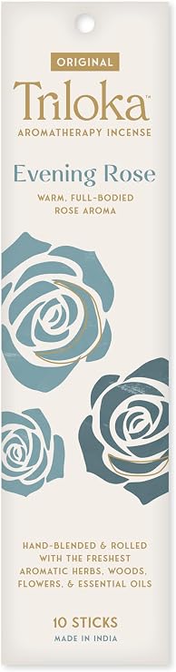 Triloka Original Incense, Evening Rose, 10 Sticks