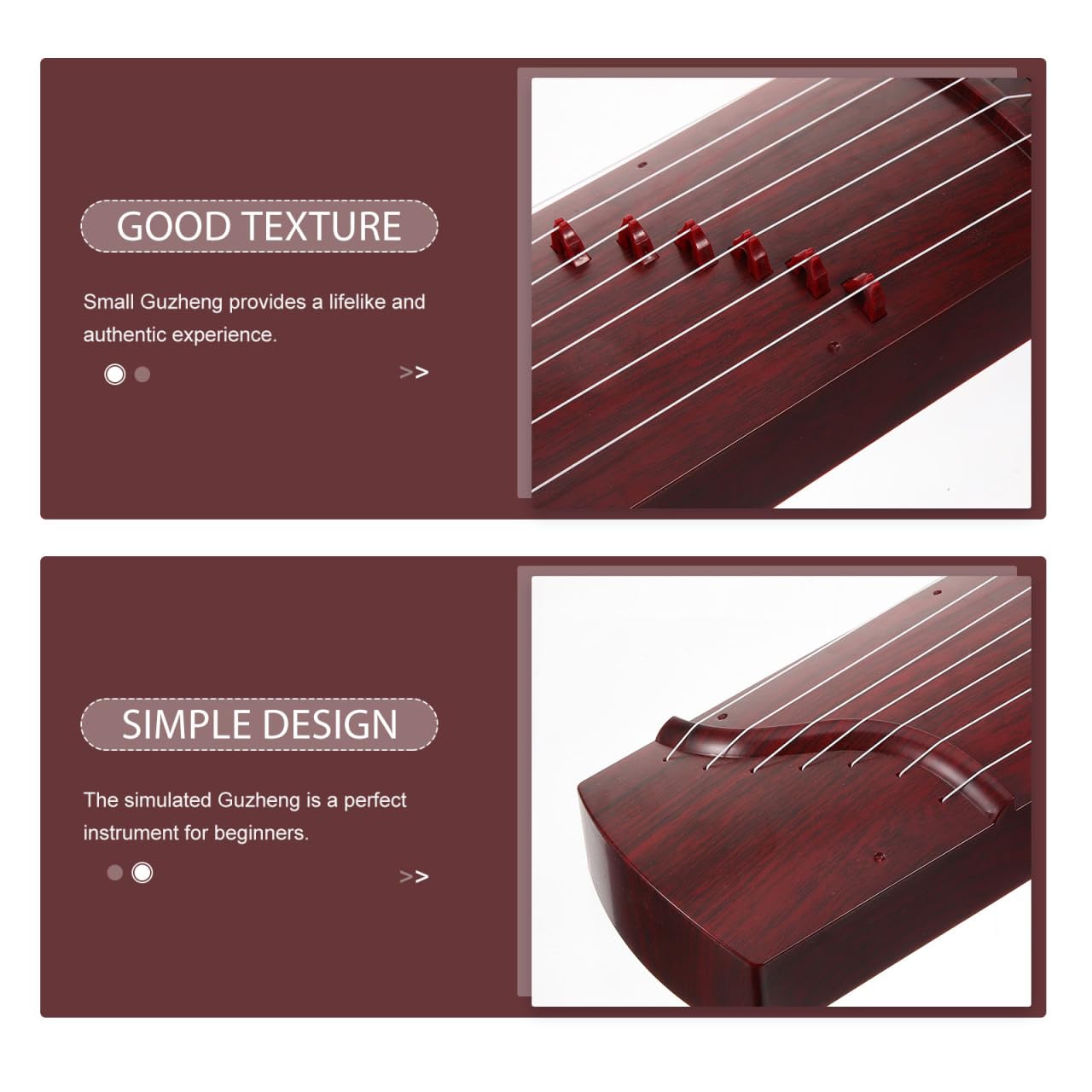 ERINGOGO Simulated Guzheng Small Chinese Guzheng Instrument for Kids Beginners with Realistic Design and Essential Practice Features for Learning Music - Image 3