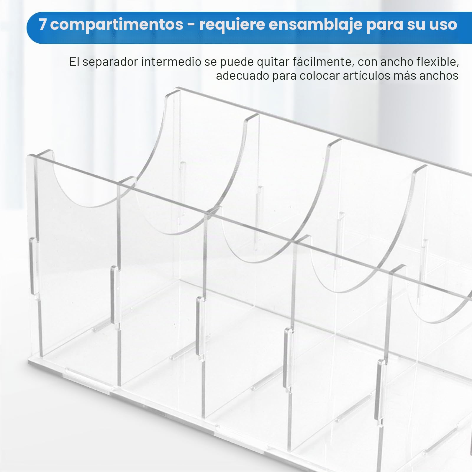 Cinturón De Almacenamiento, 7 Compartimentos, Organizador De Cinturón Acrílico, Caja De Visualización Transparente Apilable Para Uso Doméstico, Soporte Para Cinturóns Para Hombre Para Corbata