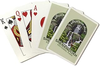 Lantern Press Shenandoah National Park, Virginia, Doyles River Falls, Contour (52 Playing Cards, Poker Size Card Deck with Jokers)