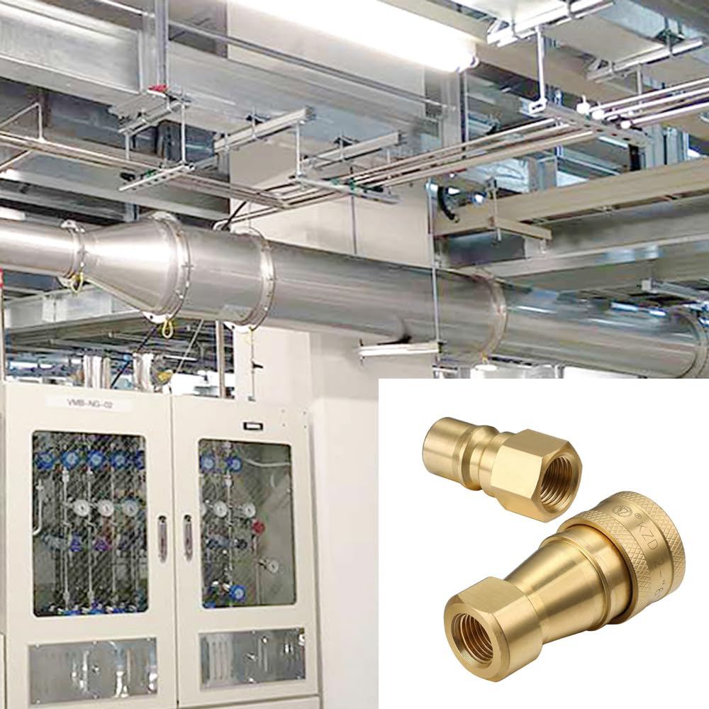 Raccordo idraulico in ottone a sgancio rapido da 1/4" per pulizia tappeti e camion (4 pezzi)