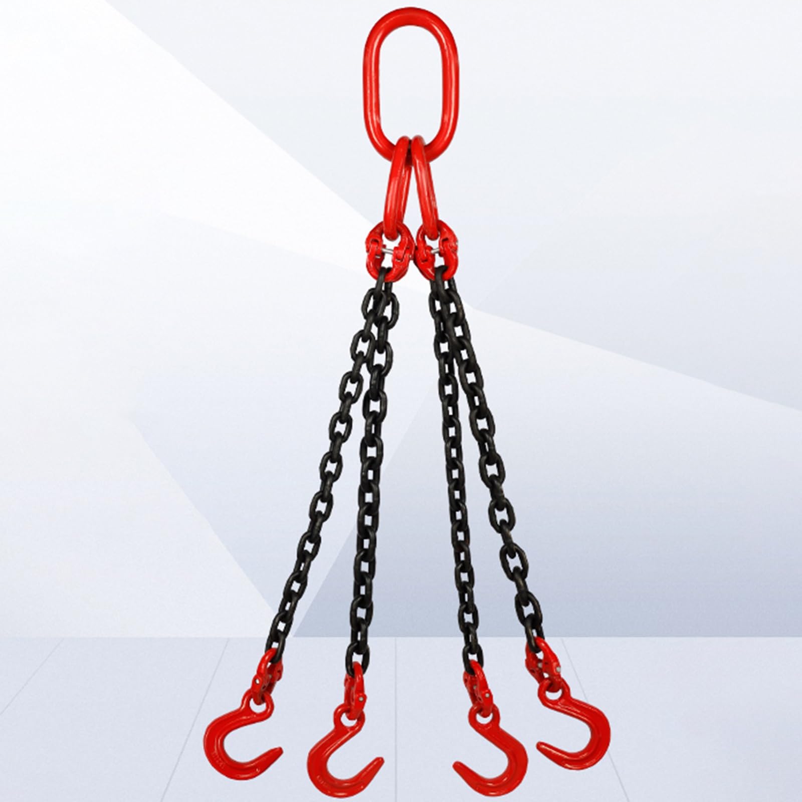 5/16 Inch X 3 Ft Lifting Chains with Hooks 4 Leg Sling, Rigging Equipment for Large/Heavy Cargo Security Towing and Handling, Weight Lifting Steel Chain(5 ton(11023 lbs) - 1m/3.3ft Long)