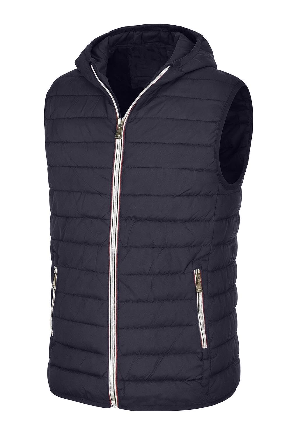 True Face Mens Gilet Sleeveless Body Warmer Quilted Padded Jacket Outdoor Waistcoat Top Navy 2X-Large
