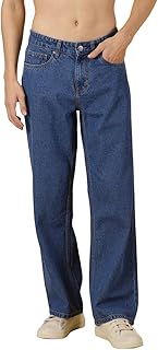 thomas scott Men's Relaxed Fit Mid Rise Comfort Clean Look Light Fade Cotton Baggy Jeans-picture-16