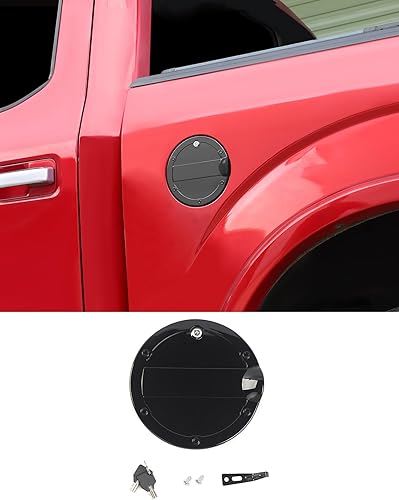 Hoolcar Cubierta de tapa de puerta de tanque de llenado de combustible con bloqueo para Ford F-150 2015-2020 con llaves, tapa de tanque de gas,