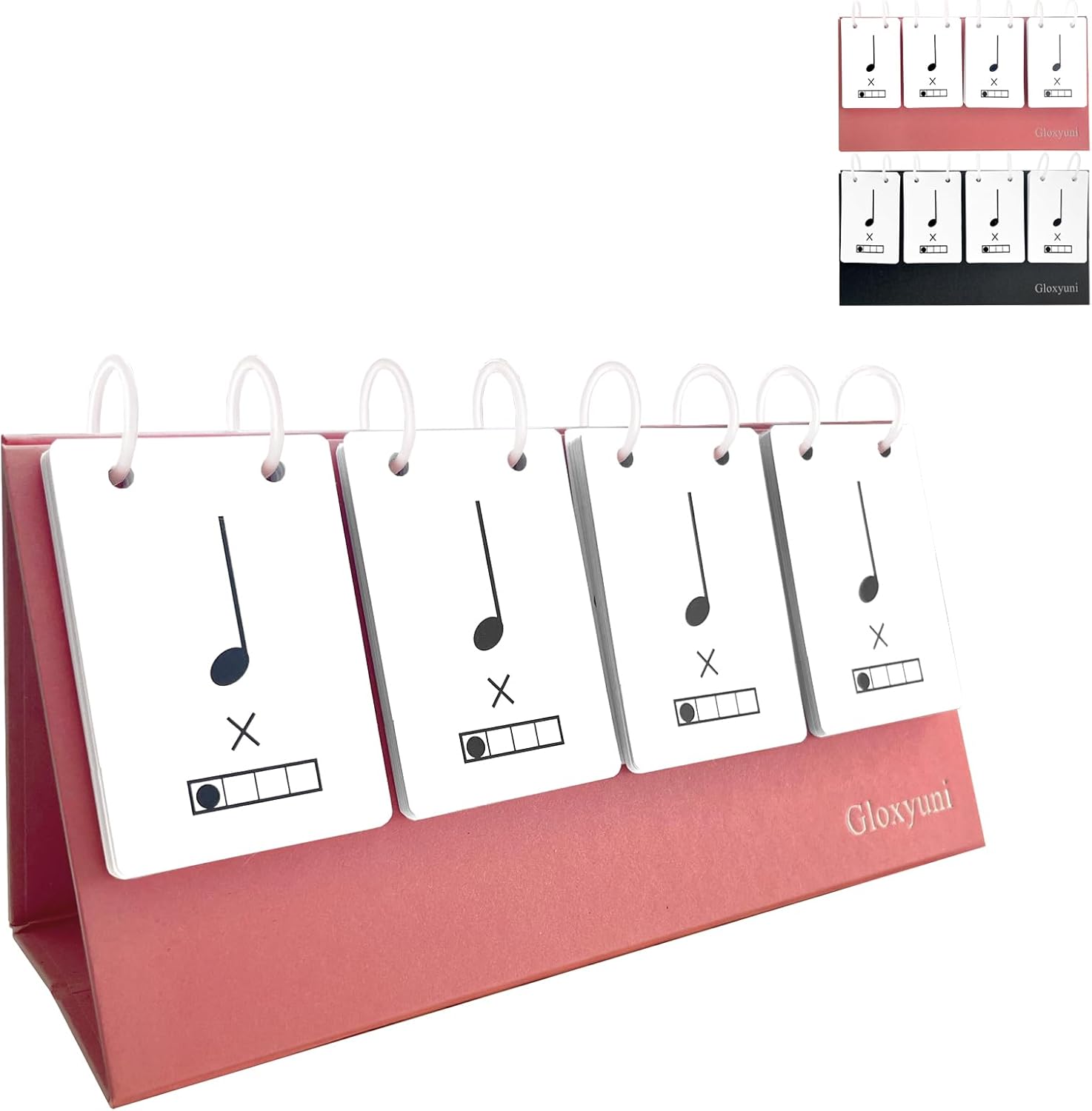 Music Theory Rhythm Flash Cards (Pink) – Note Training Cards & Teaching Aids | Helps Improve Rhythm Skills and Sight-Reading Abilities, a Rhythm-Training Aid for Piano, Violin, Drum Learners