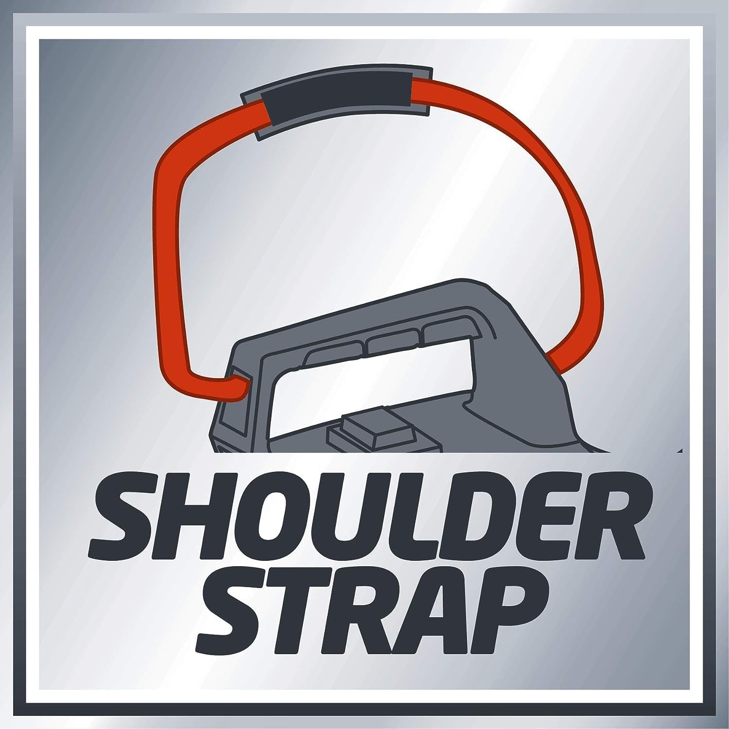 Icon illustrating the shoulder strap feature for portability