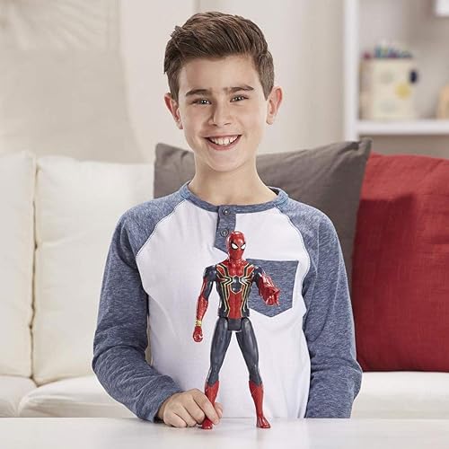 Miniatura 4 de Avengers Marvel Titan Hero Series Iron Spider - Figura de acción de superhéroe a escala de 12 pulgadas con puerto Titan Hero Power Fx