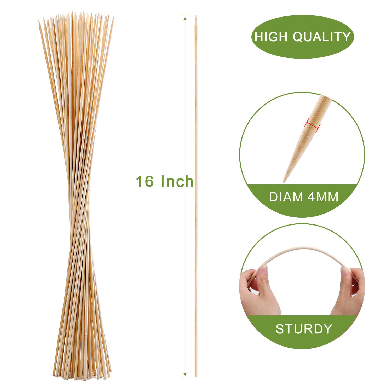 200 PCS Bamboo Marshmallow Roasting Sticks - Image 2