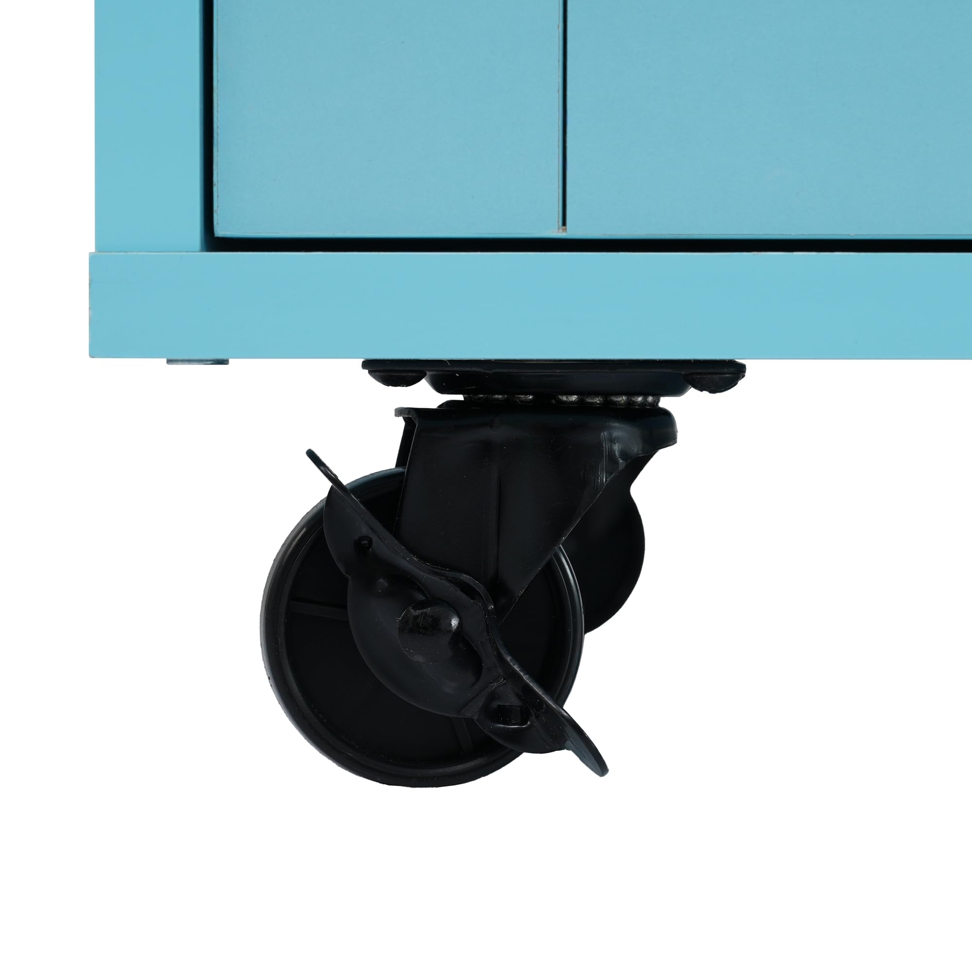 soges Carrello da cucina con ruote, multifunzione, blu, MDF, blu dipinto, 129cm x 76cm x 91,5cm