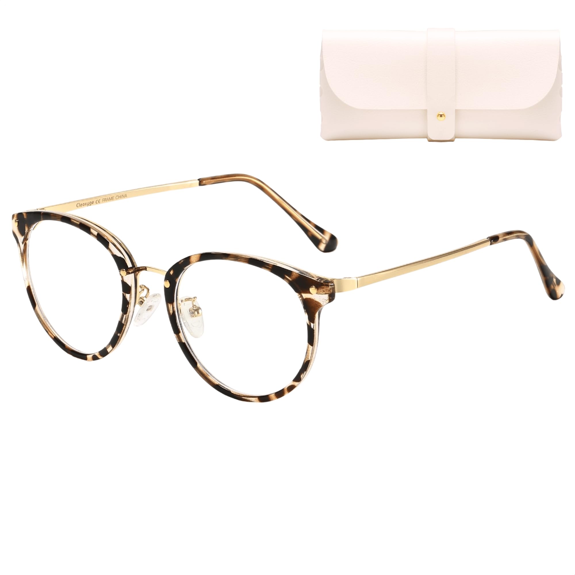 Cleoxyge Blue Light Blocking Glasses Classic Metal Frame for TV PC Computer Gaming Eyeglasses & UV Protection for Gaming Reading Anti Eyestrain