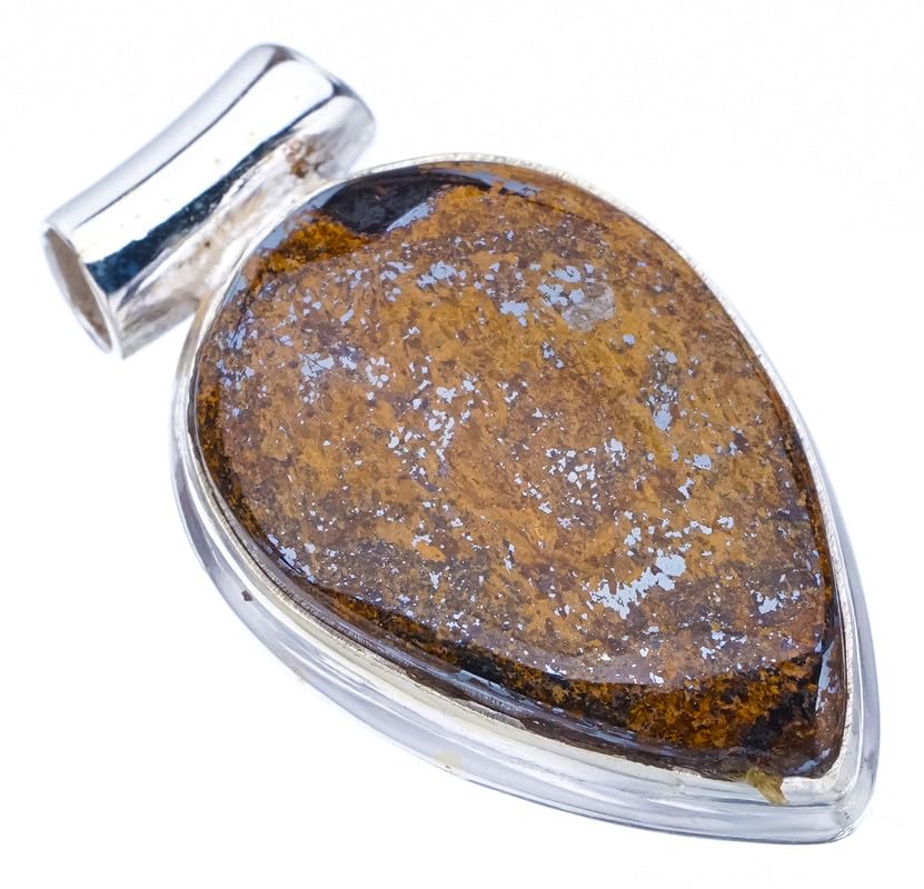 Pendentif en bronzite StarGems, argent 925 fait main unique