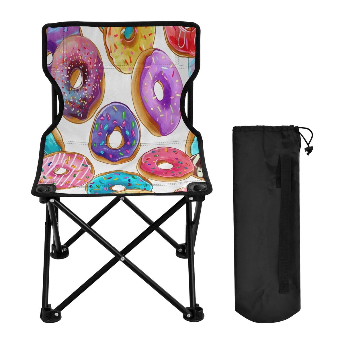 Bella sedia da campeggio pieghevole a ciambella per adulti e bambini leggera sedia pieghevole adatta per esterni. Sedie per spiaggia, prato, campeggio, pesca e giardino
