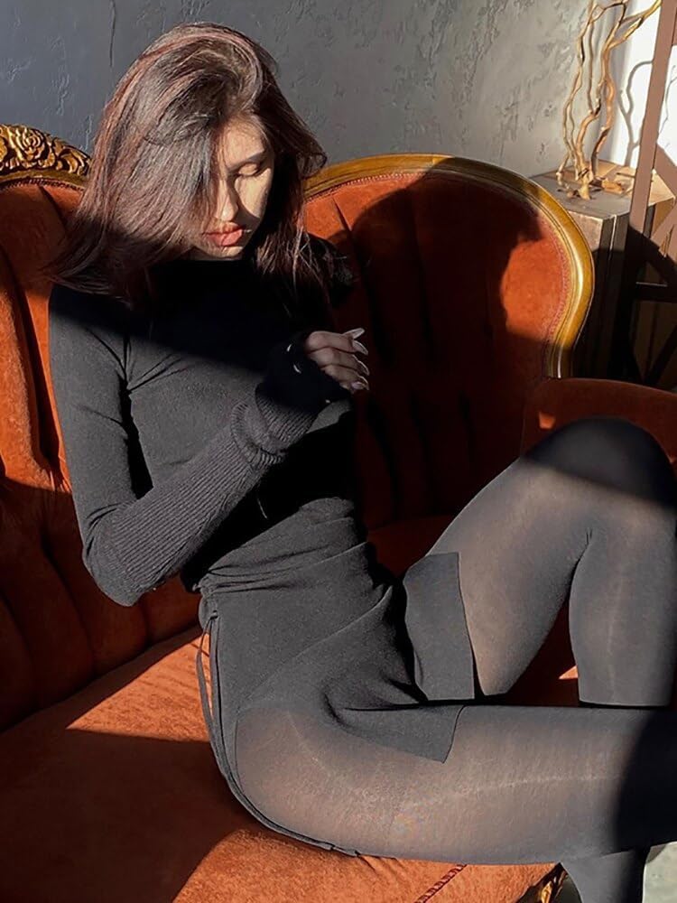 Sexy Black Dress for Women Long Sleeve Bodycon Dress Black Bodycon Dress Sexy Black Dress Long Sleeve Dress - Image 2