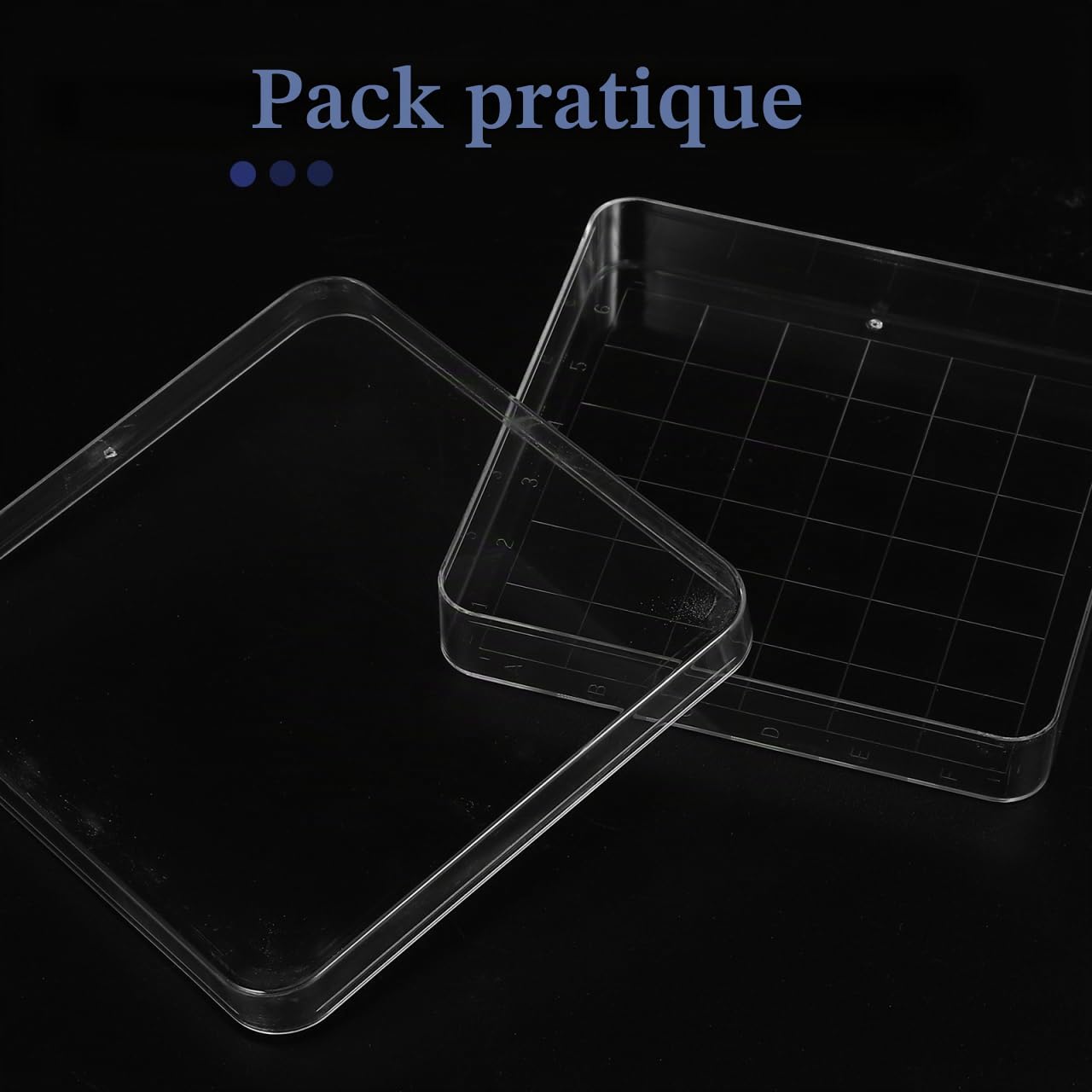 FRCOLOR Lot de 10 Boîtes de Petri en Plastique 10x10 Cm avec Couvercles Transparents pour Culture Microbiologique, Botanique et Projets Scientifiques en Laboratoire, Récipients de Culture