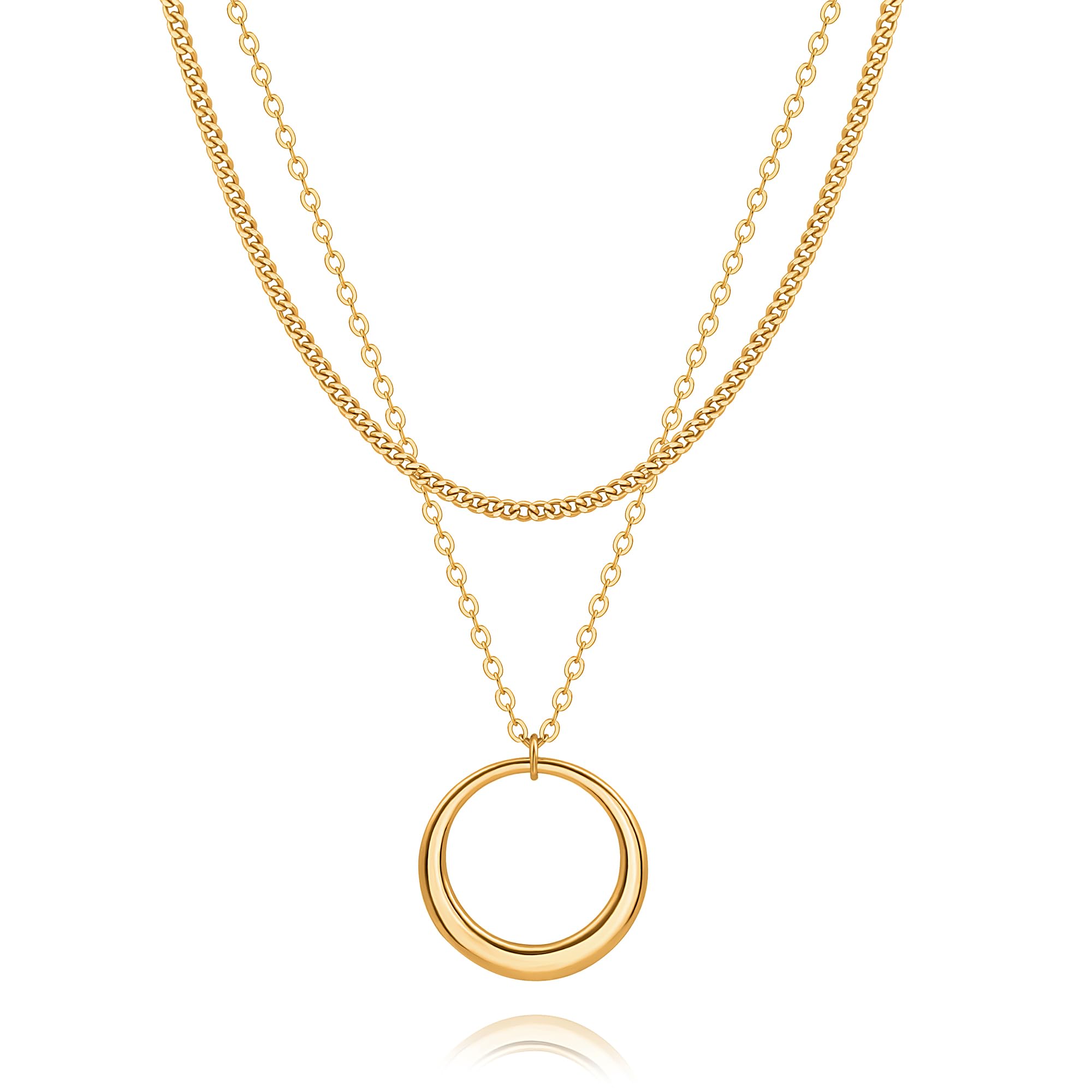 Evil Eye/Love Heart/Shell/Baroque Pearl/Sun Pendant Necklace for Women Handmade 18K Gold Neck Jewelry