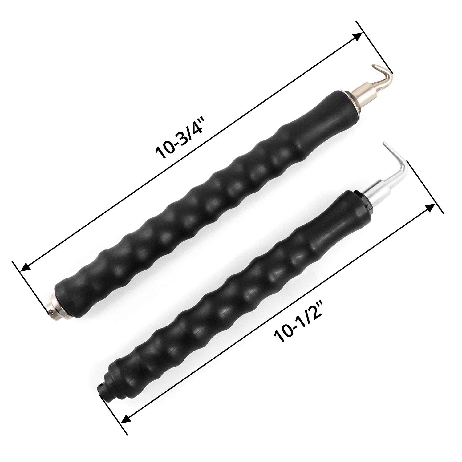 QWORK Rebar Wire Twister, Gancho para Atar Barras de Refuerzo con Mango de Plástico Suave, 2 Piezas (30cm + 25cm)