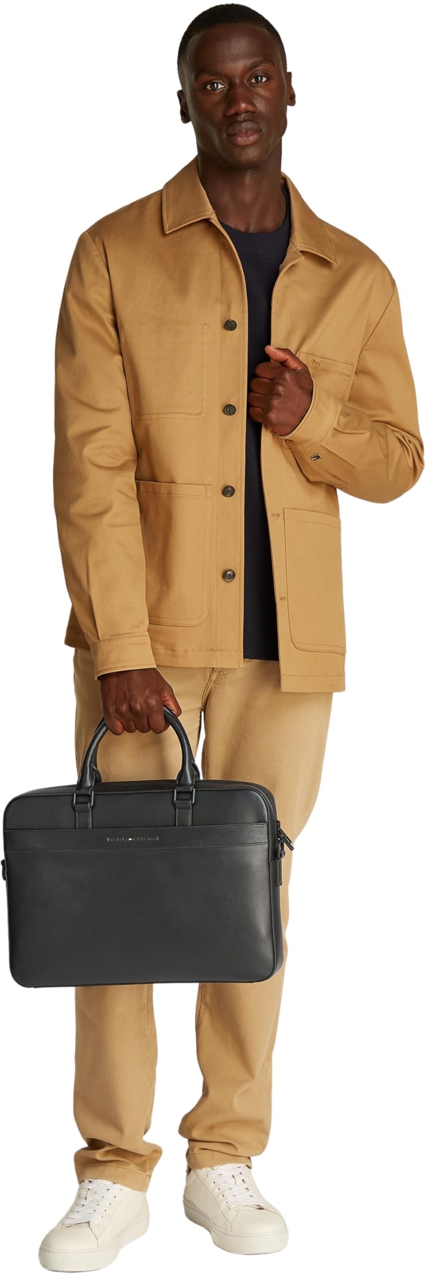 Tommy Hilfiger Maletín para portátil Hombre Corp elegante, Negro (Black), Talla Única
