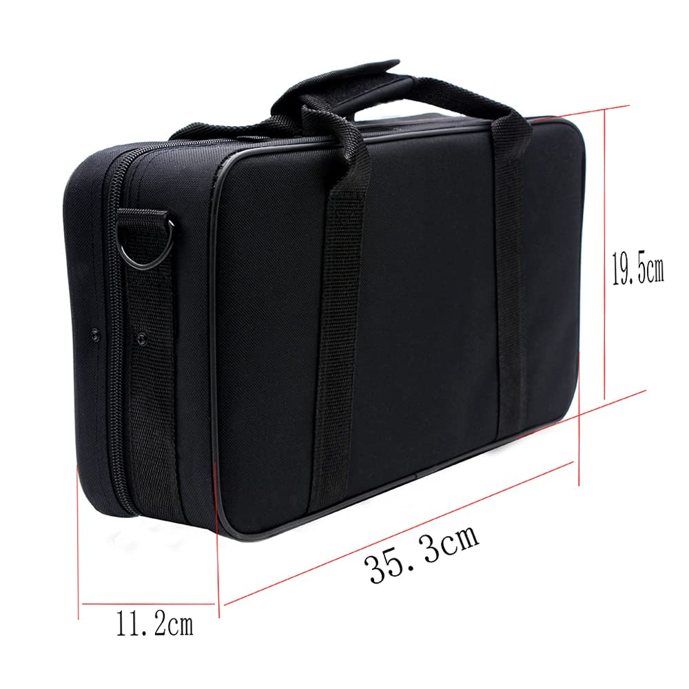 Étui pour Clarinette SIB avec Sangles de Sac à Dos, Tissu Oxford 600D imperméable, Rembourrage en Mousse épaisse, avec bandoulière réglable, Poche Externe pour partition de