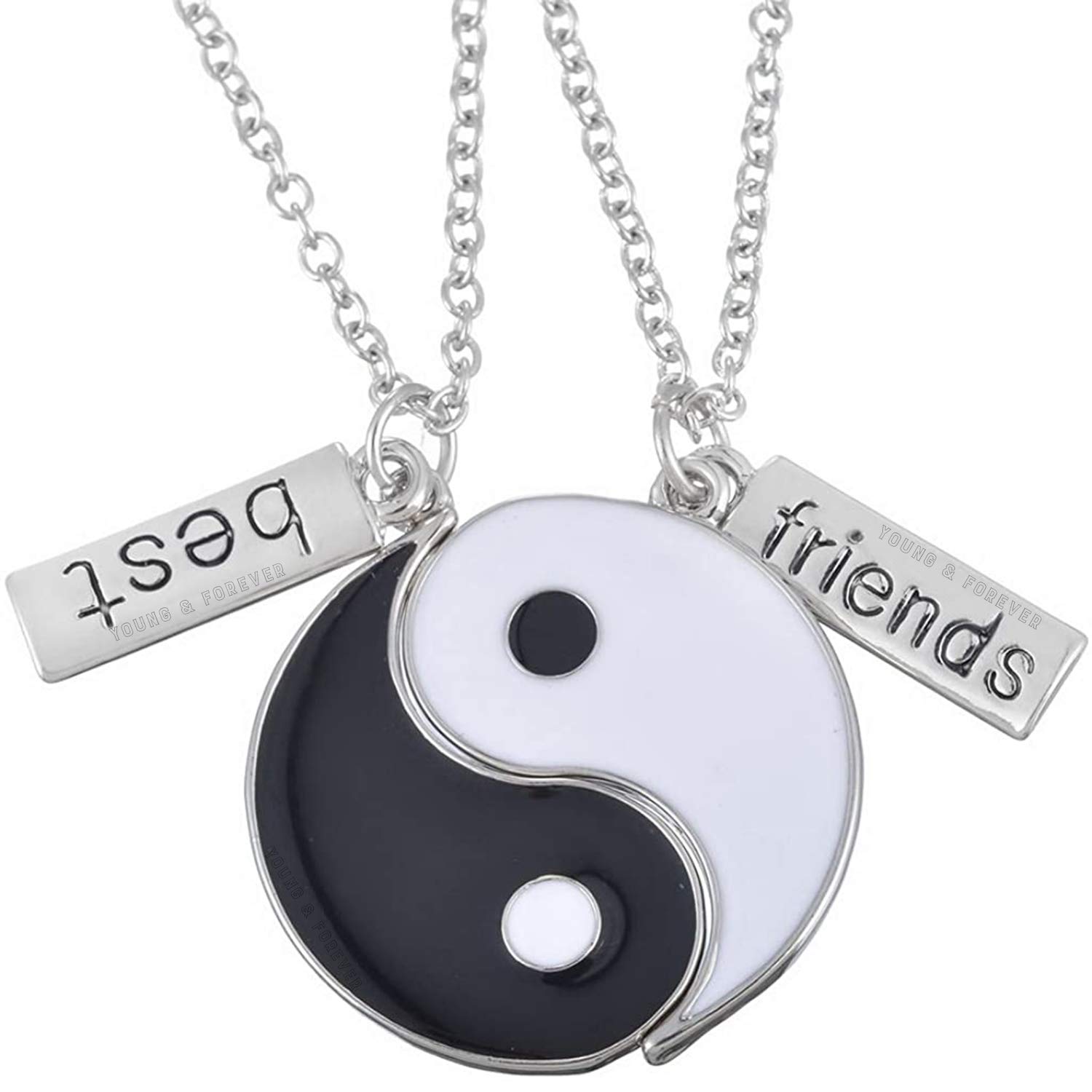 Gift Interlocking Love Necklaces for Couples Heart Pendant Best Friend Necklace for Women Jewelry Gift for Him and Her BFF Gifts Combo Friendship Necklace-image-48