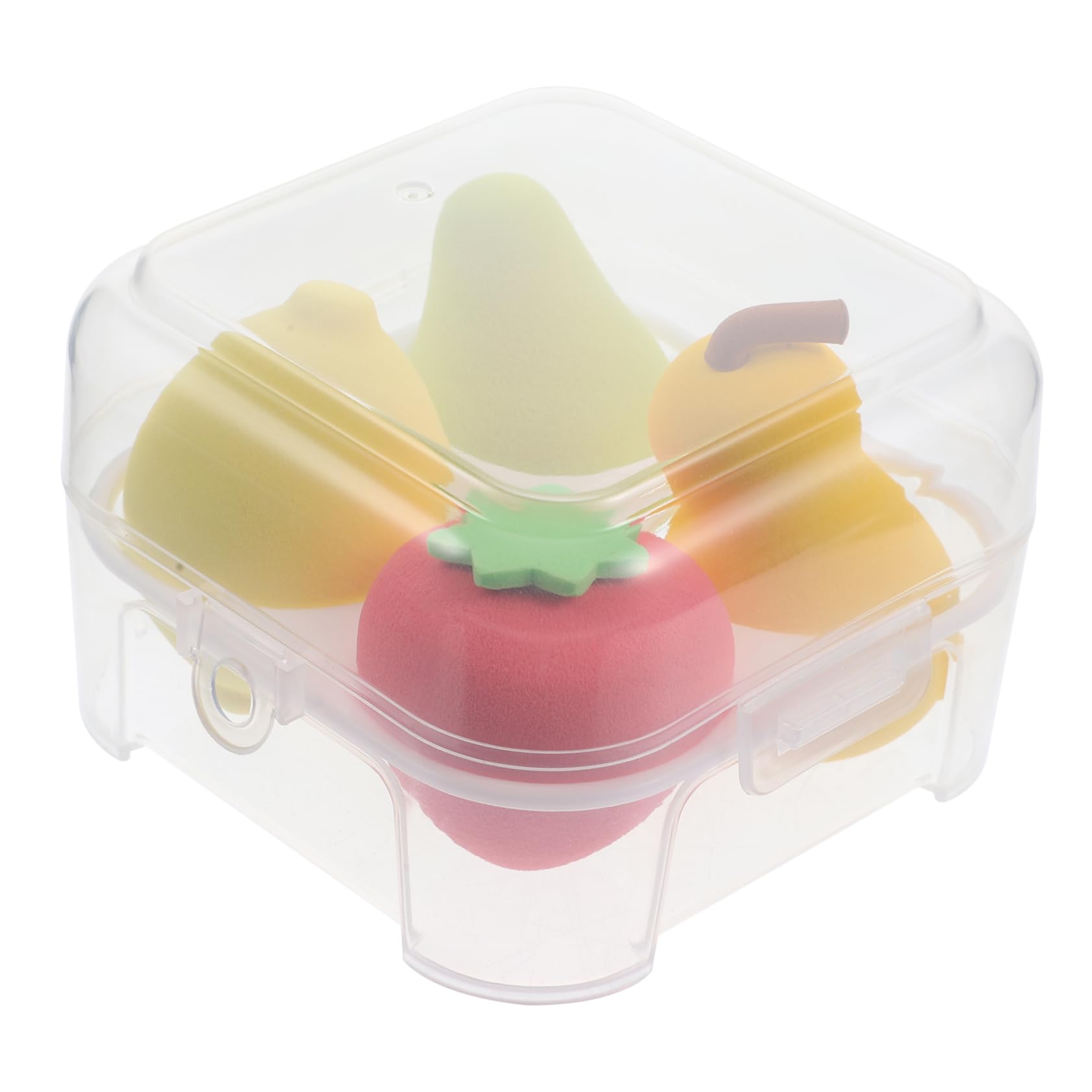 POPETPOP 20pezzi Spugnette Per Make-up Forma Di Frutta Per Fondotinta e Polveri Pulibili e Riutilizzabili Con Custodia Pratica Strumenti Di Bellezza Per Donne