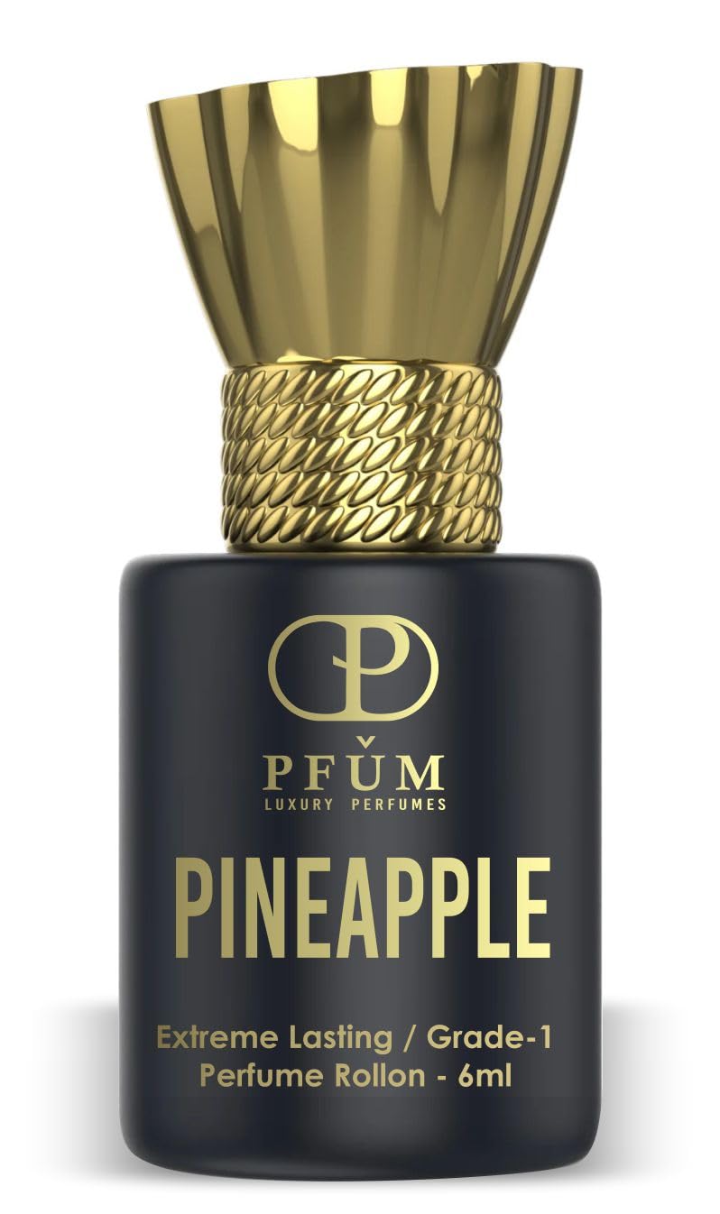 PFUM Pineapple Attar Perfume Roll-on 6ml / Long Lasting and Natural Fragrance / 0% Alcohol/For Men and Women-image-49